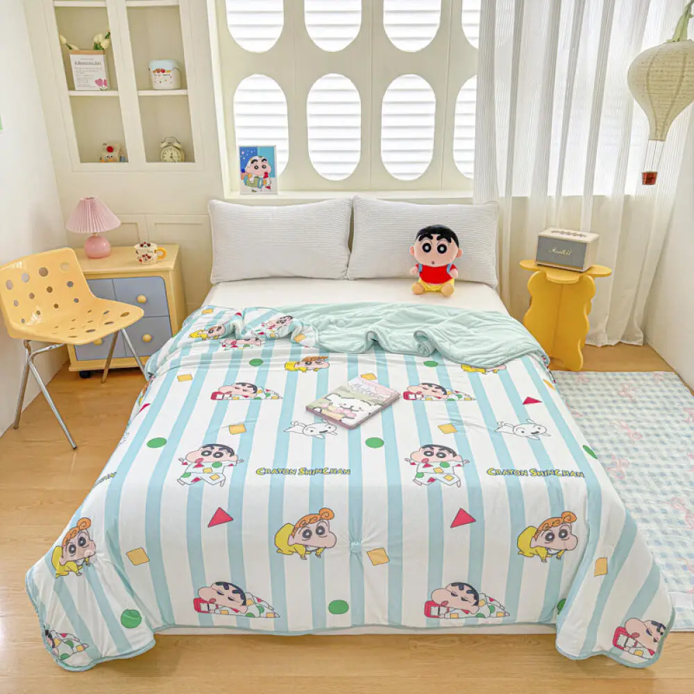 かわいいクレヨンしんちゃんサマーキルト漫画かわいい家庭用昼寝 - Fire Blanket Kitchen のレビューと価格